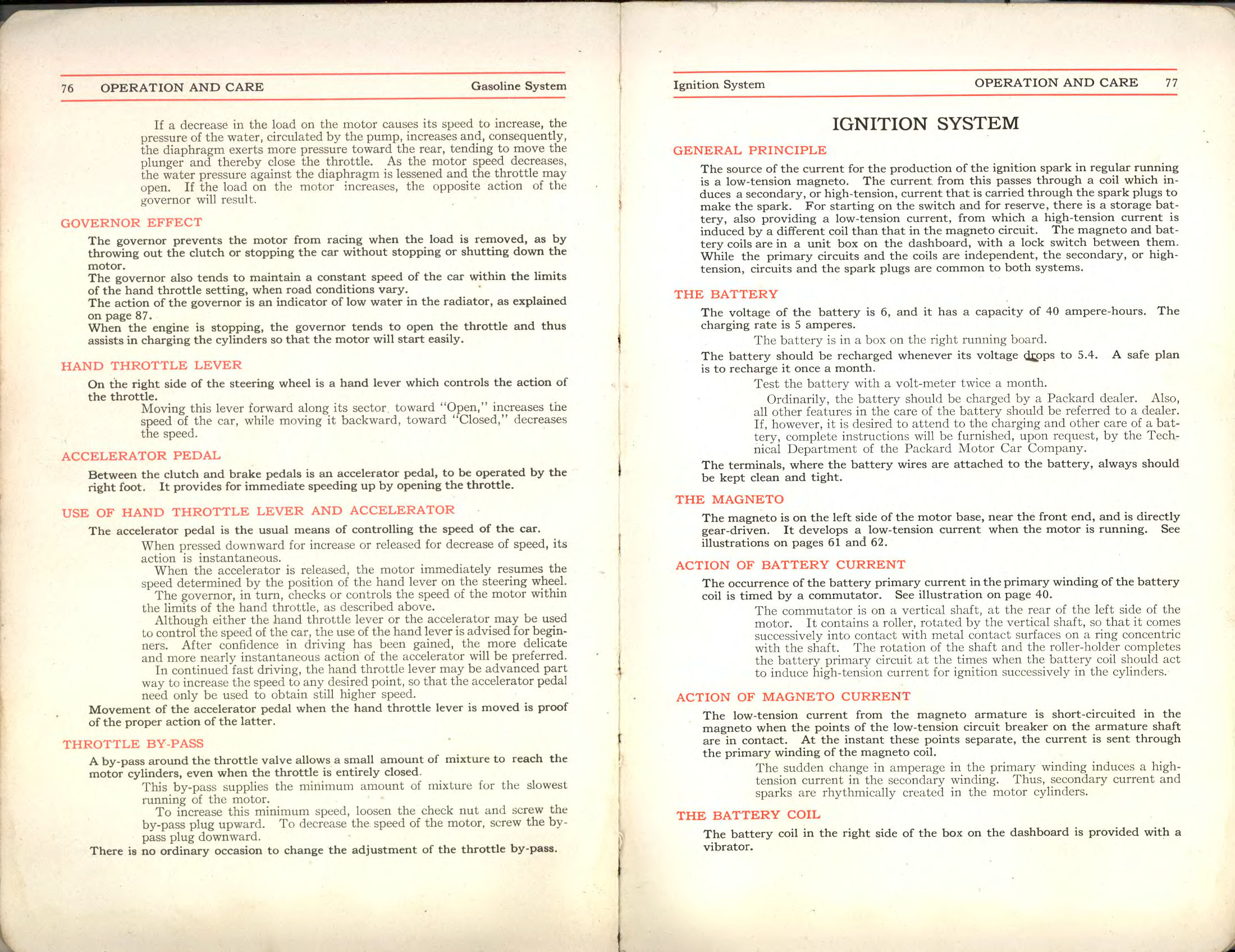 1911 Packard Owners Manual Page 50
